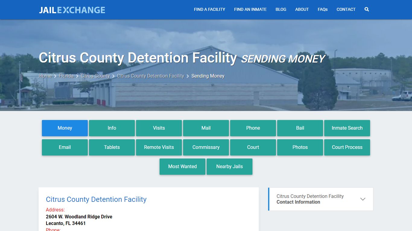 Send Money to Inmate - Citrus County Detention Facility, FL - Jail Exchange