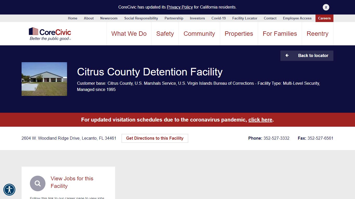 Citrus County Detention Facility - CoreCivic